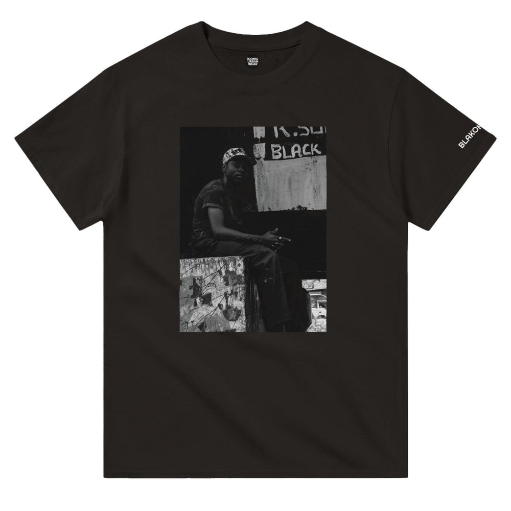 Blakonik | Black Crewneck Tee - Print Material