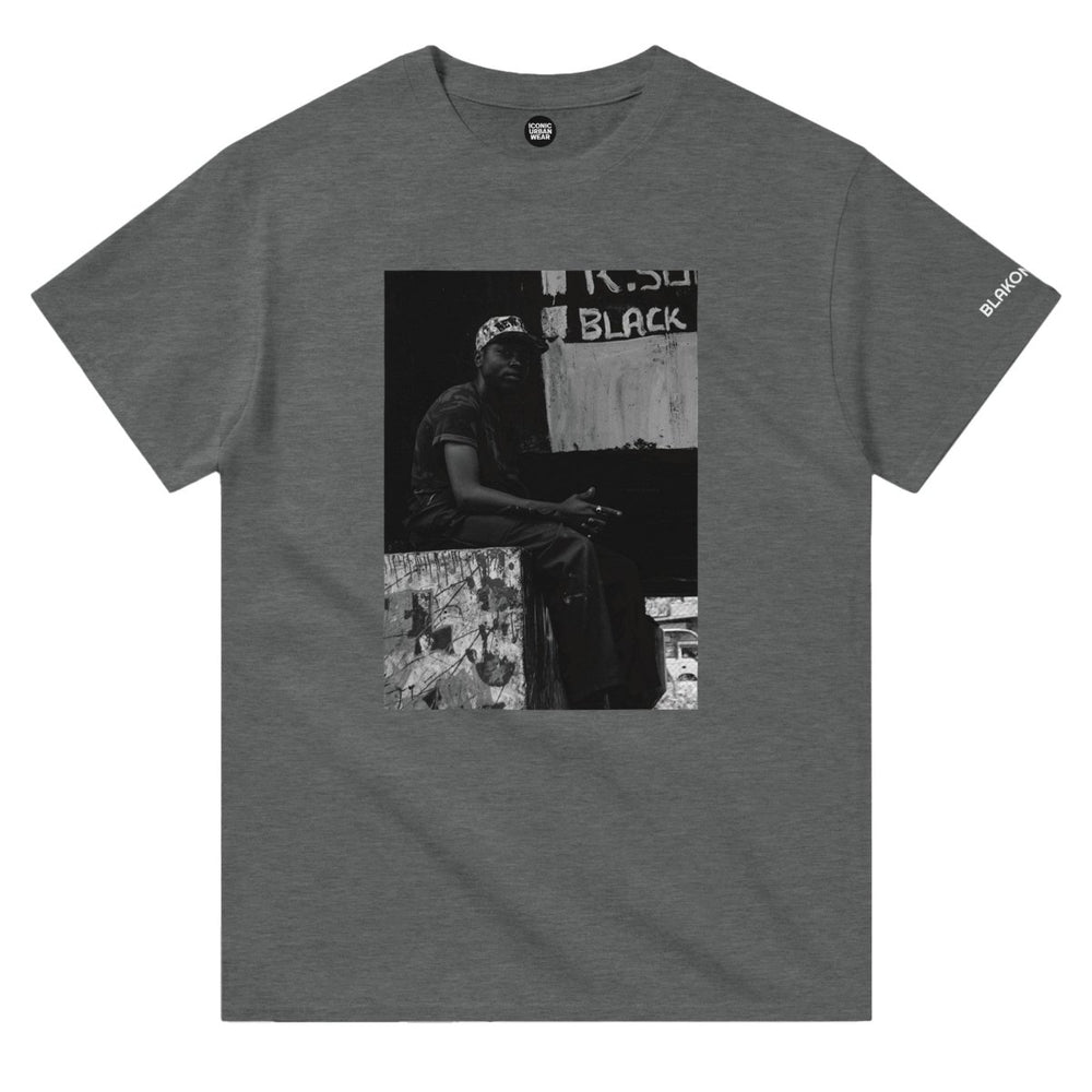 Blakonik | Black Crewneck Tee - Print Material