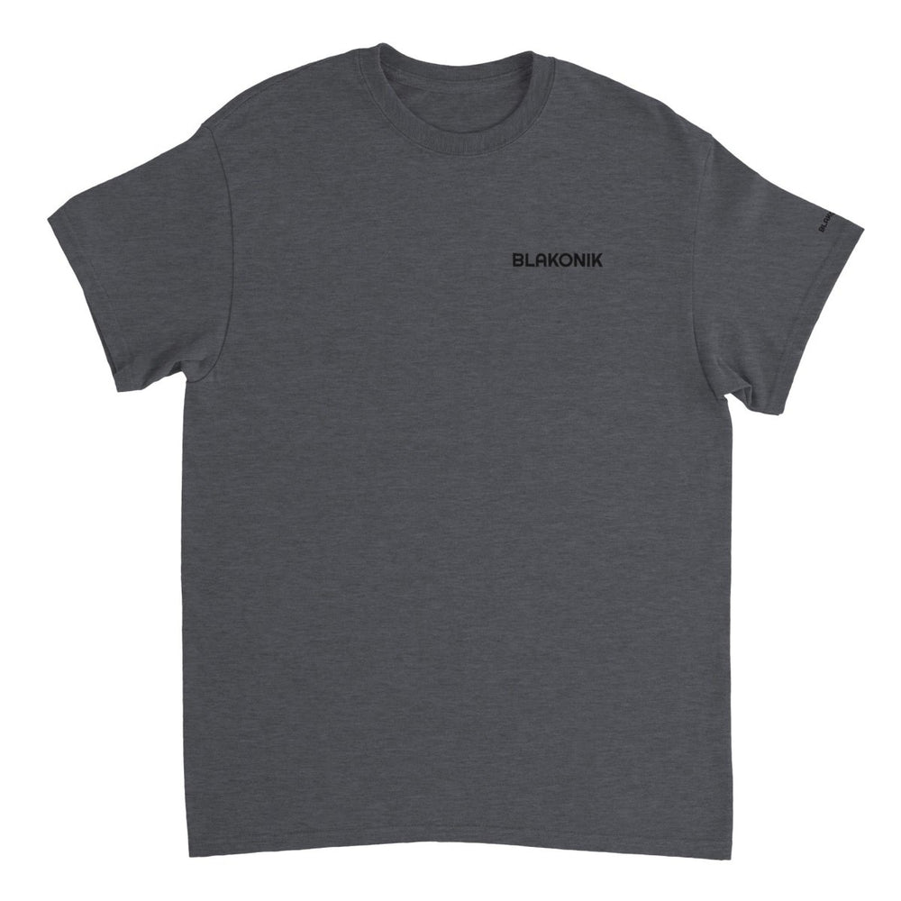Blakonik | Blakonik Embroidered Black Logo Crewneck Tee - Print Material
