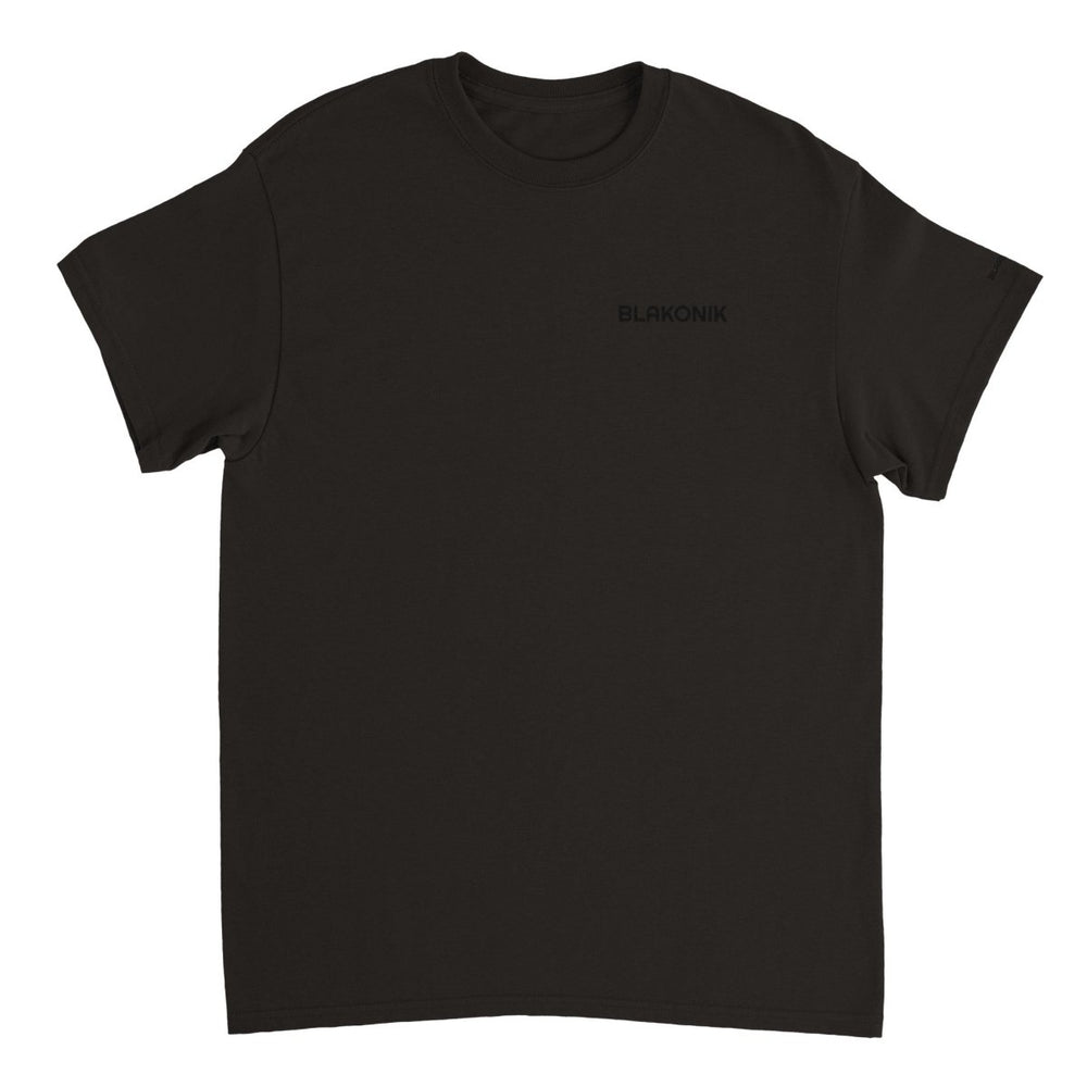 Blakonik | Blakonik Embroidered Black Logo Crewneck Tee - Print Material
