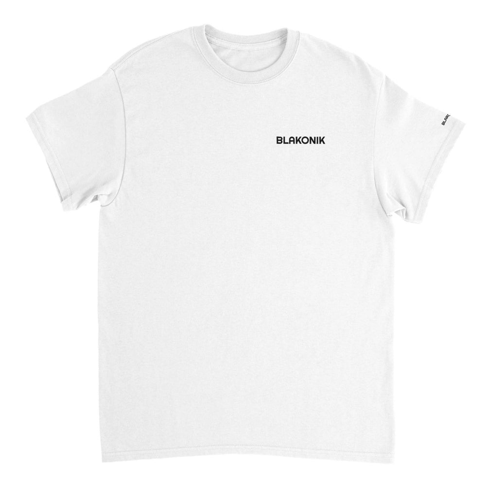 Blakonik | Blakonik Embroidered Black Logo Crewneck Tee - Print Material