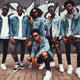 a group of 6 models, men and women, wearing BlockParty Denim Jackets