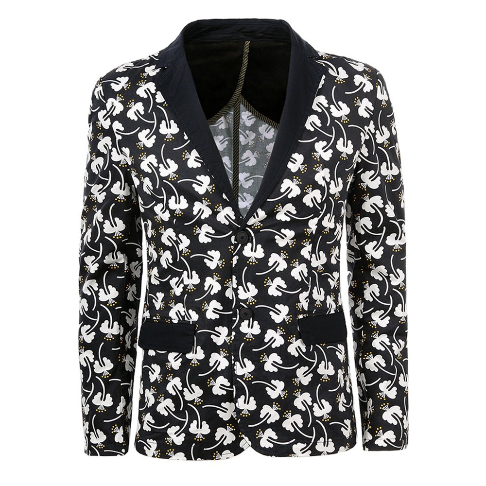 Blakonik | Mens Slim Fit Floral Blazer Jacket African Style S-2XL - Men's Blazer