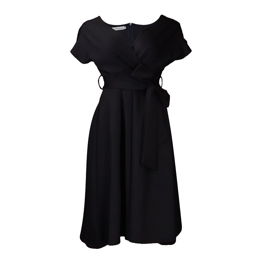 Blakonik | Womens Off Shoulder Satin Midi Dress + Bow Belt Plus Size S-3XL - Midi Satin Dress