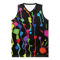 Blakonik | Basketball Jersey Wear with Paint Splatter Pattern S-4XL - Mens Jersey