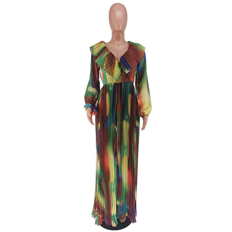 Blakonik | Womens Maxi Dress Vintage Style Vacation Resort Wear S-2XL - Maxi Dress