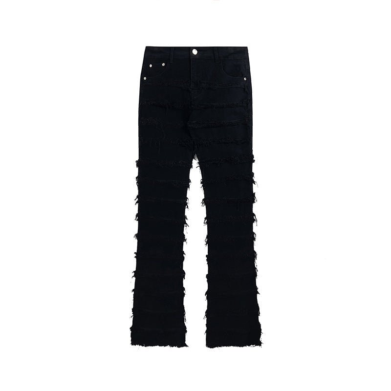 Blakonik | Baggy Distressed Stacked Ripped Torn Denim Jeans Mens S-2XL - Men's Jeans
