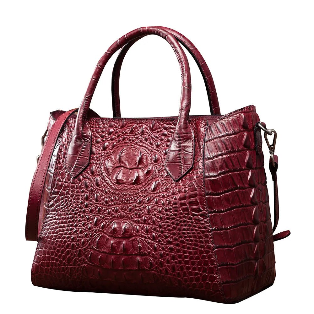 Blakonik | Luxury Crocodile Pattern Leather Tote Bag for Women -