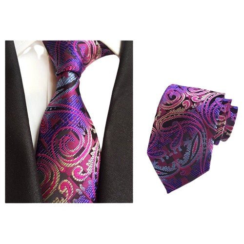 Blakonik | Mens 100% Silk Neckties Ties Business Dress Style 4 Inch Wide - Neckties