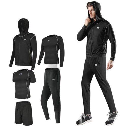 Blakonik | Mens 5-Piece Compression Recovery Wear Clothing Sportswear S-3XL - Compression wear