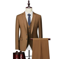 Blakonik | Men's Italian-Style Slim Fit Formal Business Suit - 3 Pieces in Various Colors & Sizes (36R-50R, S-6XL) - Mens 3 Piece Suit