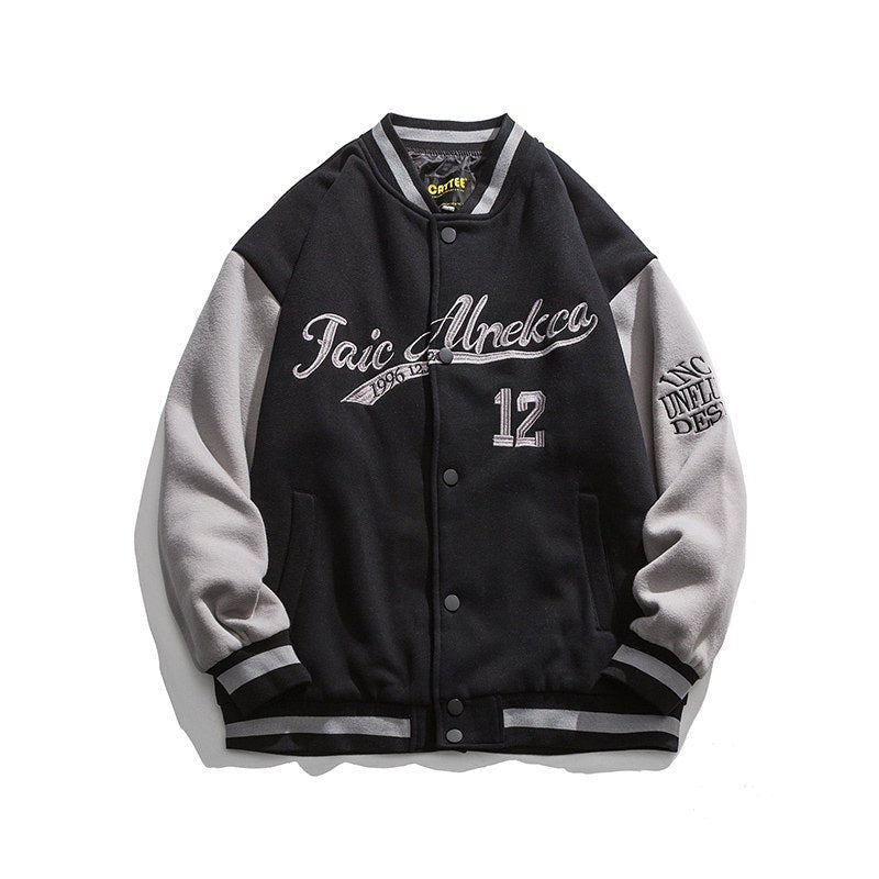 Blakonik | Mens Embroidered Hip Hop Baseball Bomber Style Jacket M-2XL - Bomber Jacket