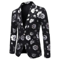 Blakonik | Men's Luxury One-Button Slimming Business Suit Jacket - Retro Nightclub Style, Sizes M-3XL -