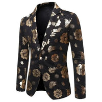Blakonik | Men's Luxury One-Button Slimming Business Suit Jacket - Retro Nightclub Style, Sizes M-3XL -