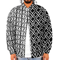 Blakonik | Mens Tribal Tapa Print Big & Tall Casual Jacket XXS-6XL - Tapa Print Men's Jacket