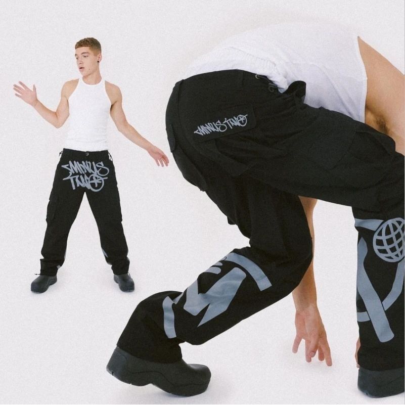 Blakonik | High-Waist Flare Pants Streetwear Hip-Hop Prints Vintage Style S-3XL - Men's Pants