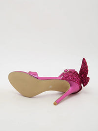 Blakonik | Sparkle Elegance Sequin Bow High Heel Sandals for Women - Summer Banquet Edition -