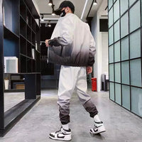 Blakonik | Urban Ombre Wave Tracksuit - Men's Casual 2-Piece Fashion Set with Custom Jacket & Pants - Tracksuit