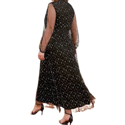 Blakonik | Womens Plus Size Midi Dress Sequins XL-4XL - Maxi Dress
