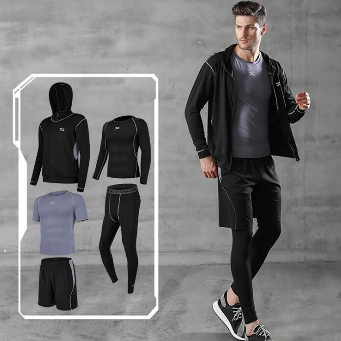 Blakonik | Mens 5-Piece Compression Recovery Wear Clothing Sportswear S-3XL - Compression wear